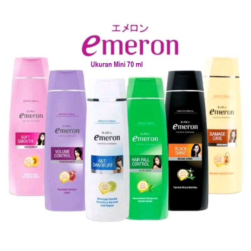 Jual Emeron Shampoo Hair Fall Control / Black Shine Botol Ukuran Mini