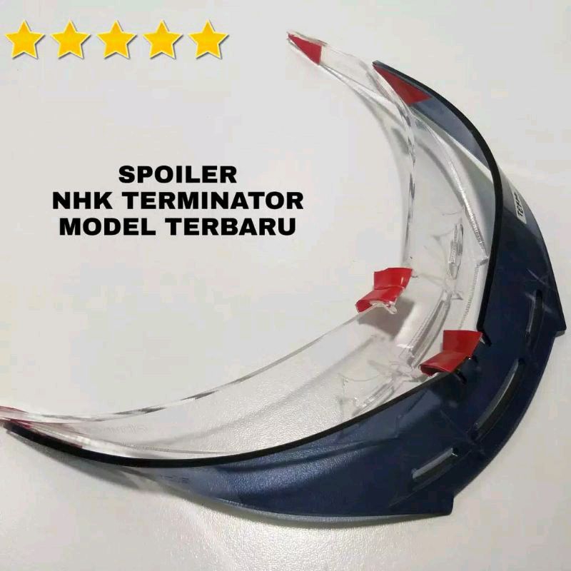Jual SPOILER HELM NHK TERMINATOR TEBAL 3mm HITAM BENING(CLEAR) | Shopee ...