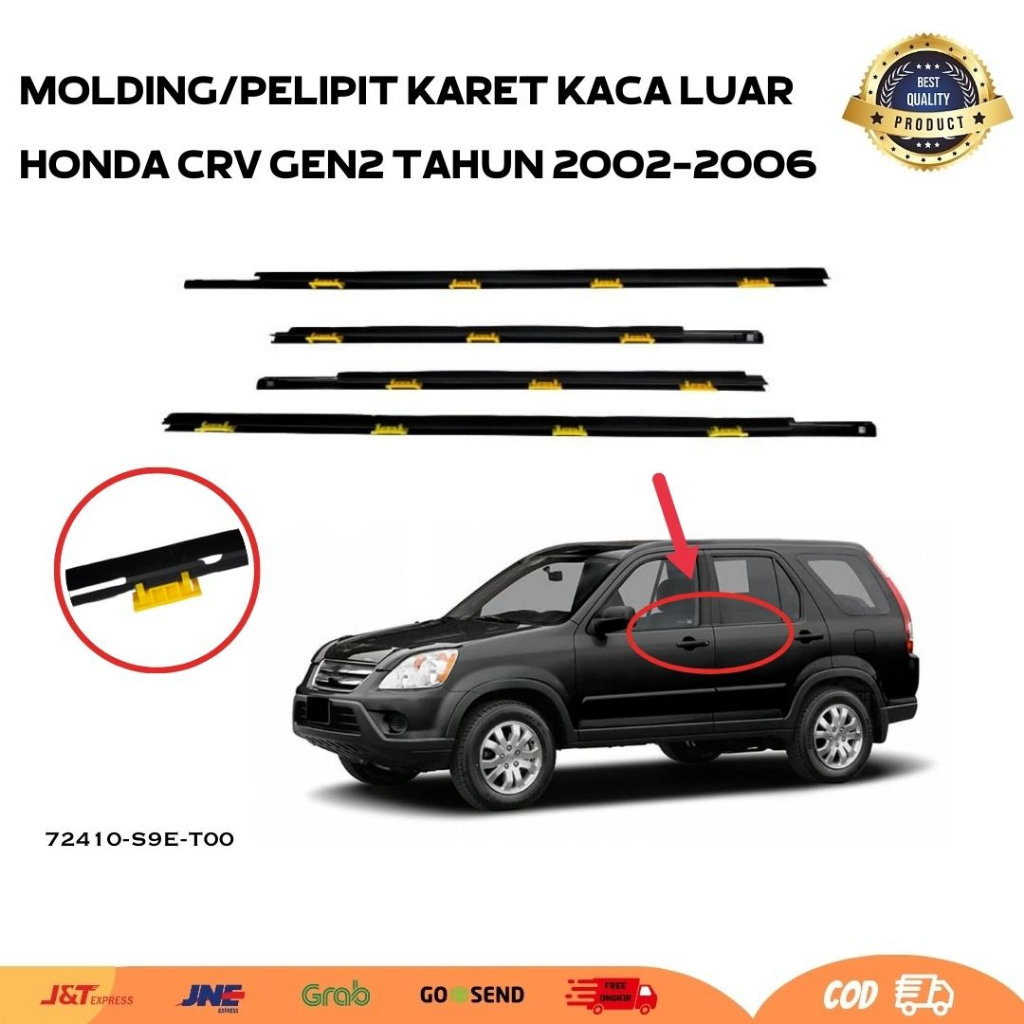 Jual Pelipit Karet Kaca Luar Weather Strip Molding Door Crv Gen Gen