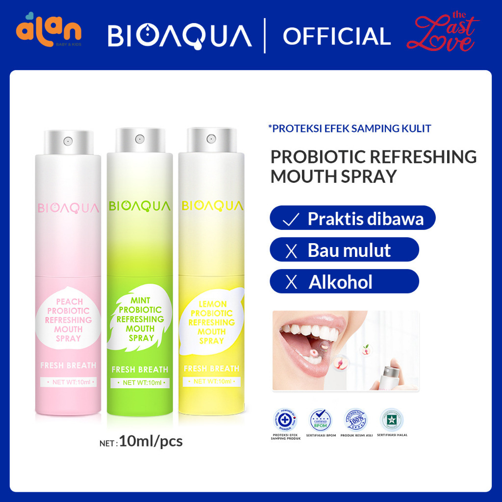 Jual BIOAQUA Probiotic Refreshing Mouth Spray 10ml Parfum Mulut ...