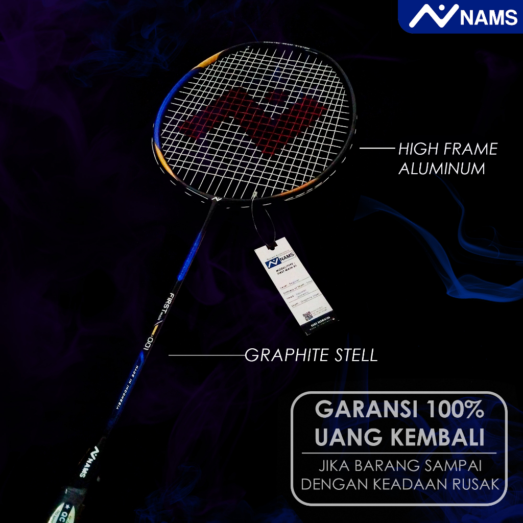 Jual Nams Raket Badminton 21-24 Lbs Dark Blue / Senyawa / Sudah ...