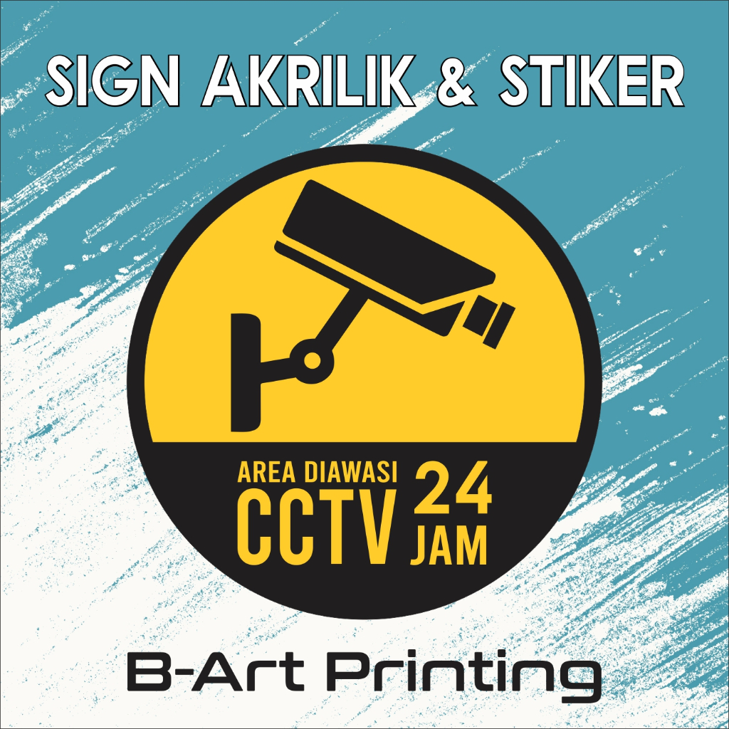 Jual Sign Acrylic Cctv Jam Sign Acrylic Sign Cctv Murah Akrilik Custom Pengawasan Cctv