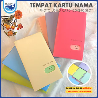 Paus Biru - Album Foto Polaroid Tempat Photo Card Photo Lomo Organizer 120/240 Slot Motif Bunga|tas File A4