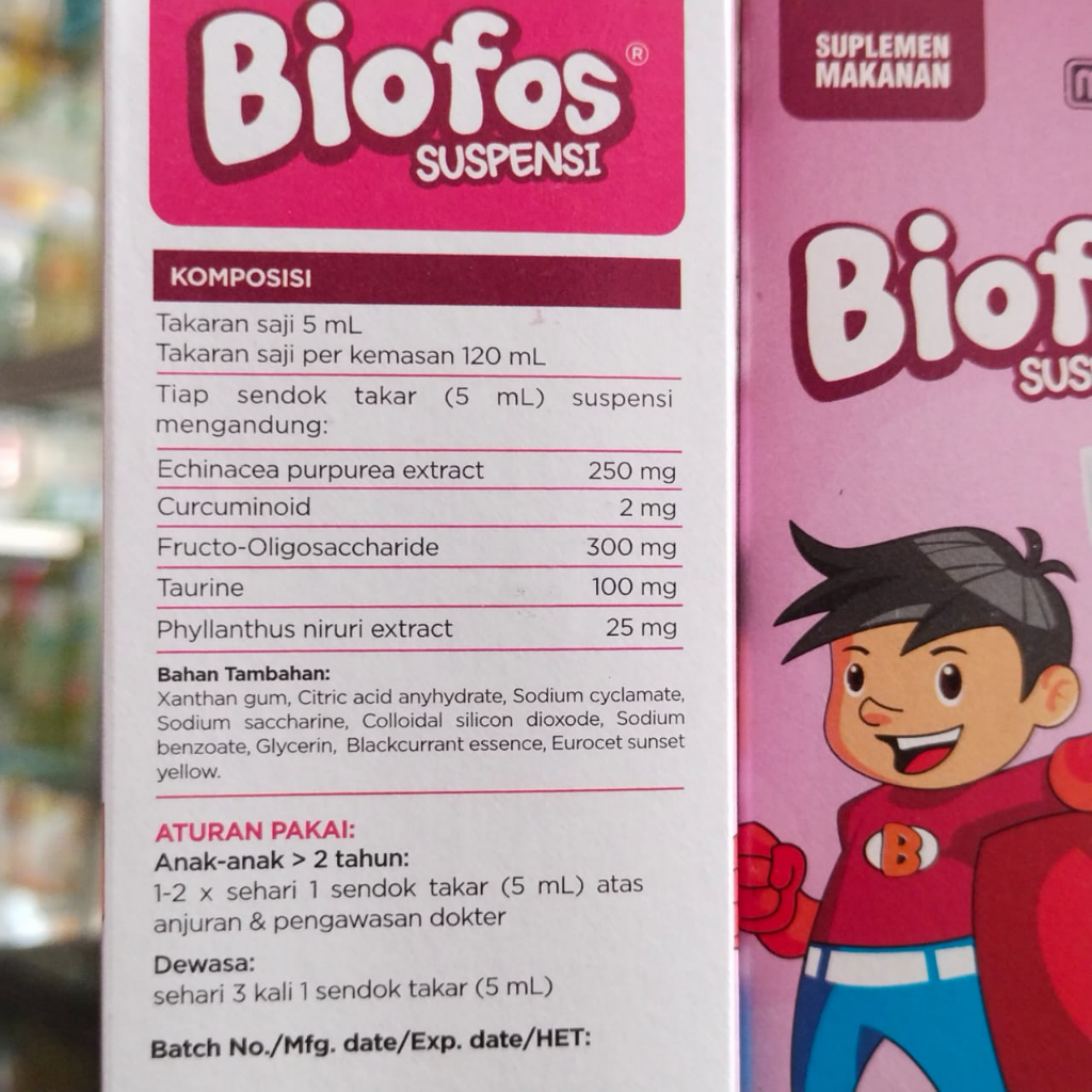 Jual BIOFOS SUSPENSI 60ML biofos sirup suplemen makanan | Shopee Indonesia