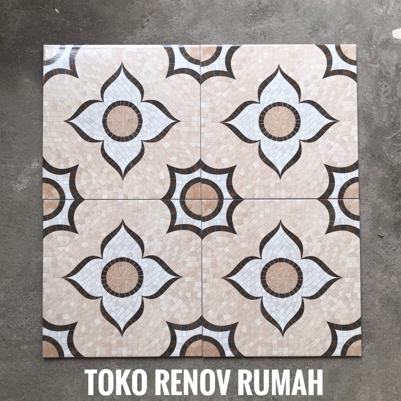 Jual keramik lantai 40x40 motif marocco (glossy)/ keramik lantai cream