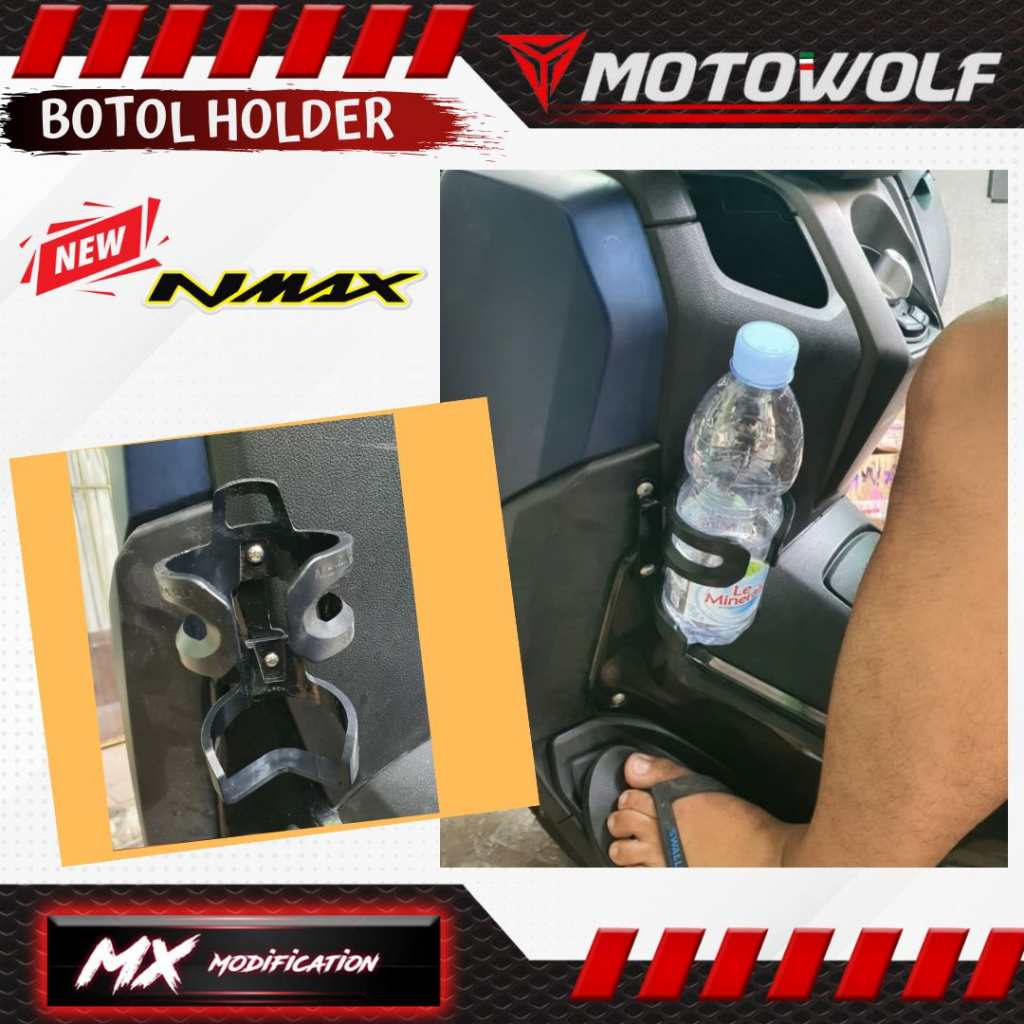 Jual Tempat Botol Minum Motowolf Di Motor New Nmax Shopee Indonesia