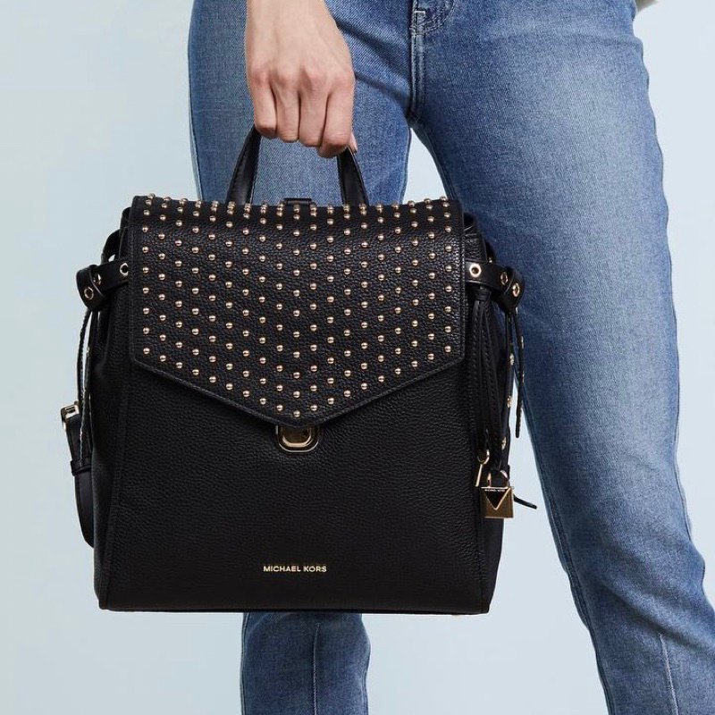 bristol medium studded leather backpack Jual Original Michael Kors Bristol Medium Studded Backpack Leather