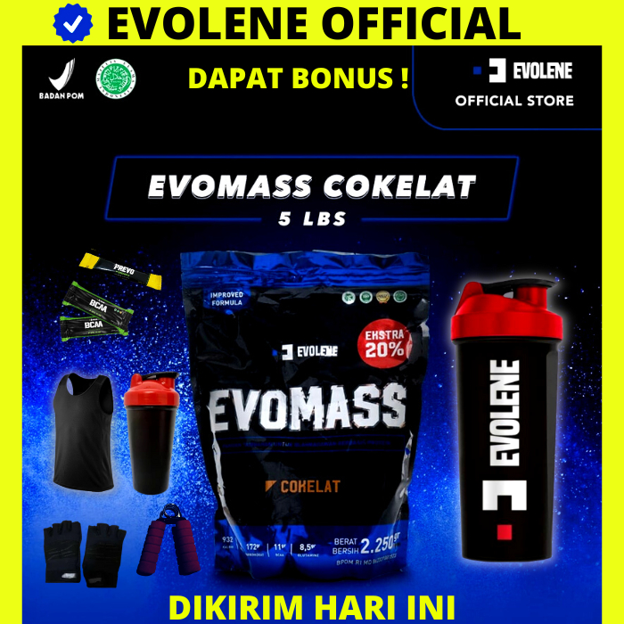 Jual EVO MASS 2.25 KG 5 LBS / COKLAT BPOM HALAL MUI EVOMASS EVOLENE