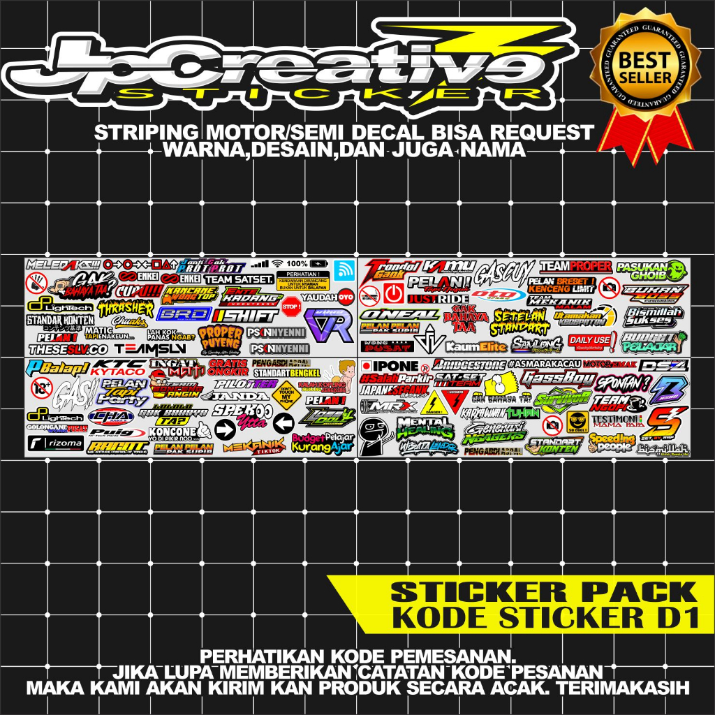 Jual STICKERPACK TERBARUU 1 PACK ISI (100 LEBIH) | Shopee Indonesia