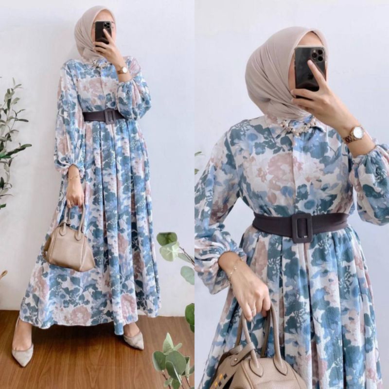 Jual Annaja Gamis Kringkel Rabella Dress Terbaru Free Gasper Shopee