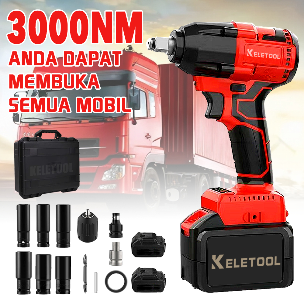 Jual Torsi besar Mesin Bor Baterai Cordless Electric impact wrench ...