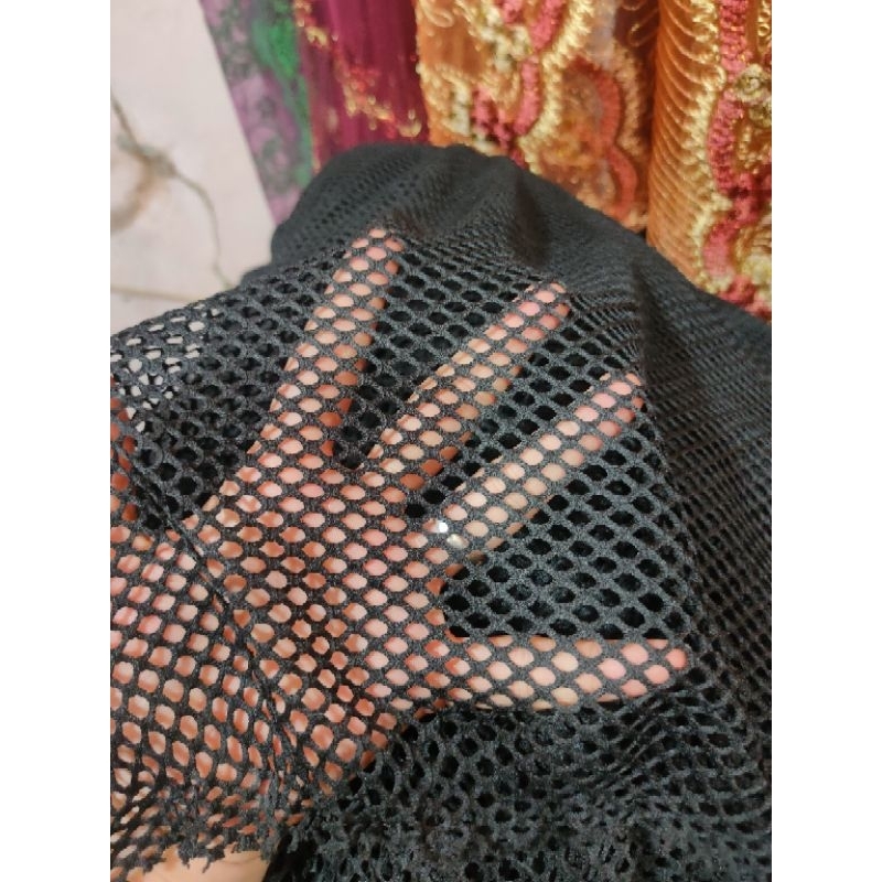 Jual kain jaring rajut hitam | Shopee Indonesia