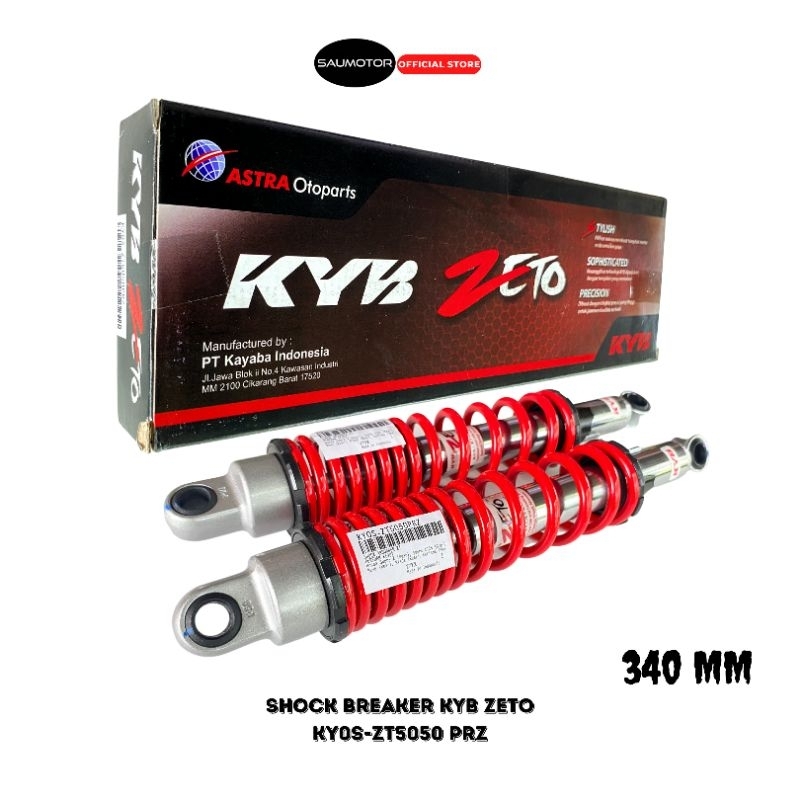 Jual Kayaba Shock breaker 340 mm KYB Zeto ZT5050 PRZ RED Shock KYB ...