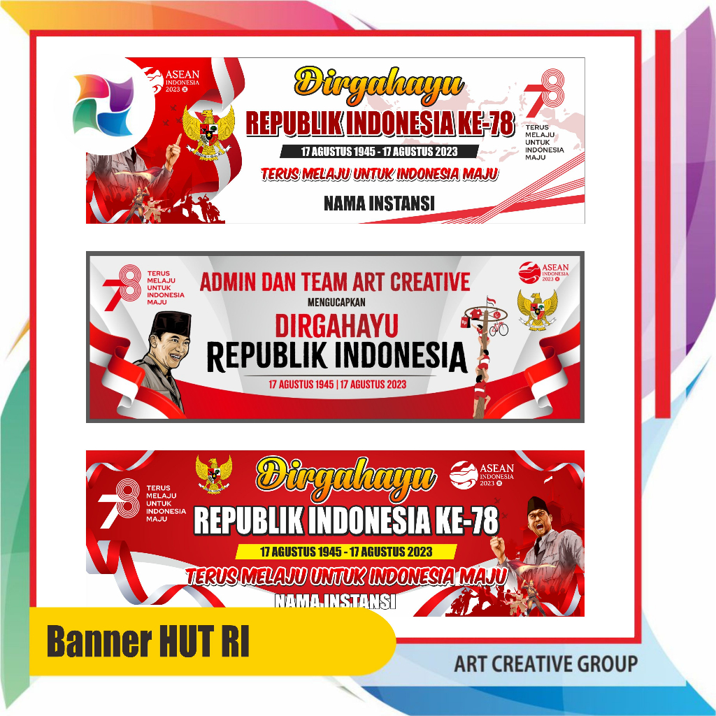 Jual Spanduk Banner Hari Kemerdekaan Ri Terbaru Bisa Custom 300x100 Cm Bisa Cod Free Costum Nama 9259