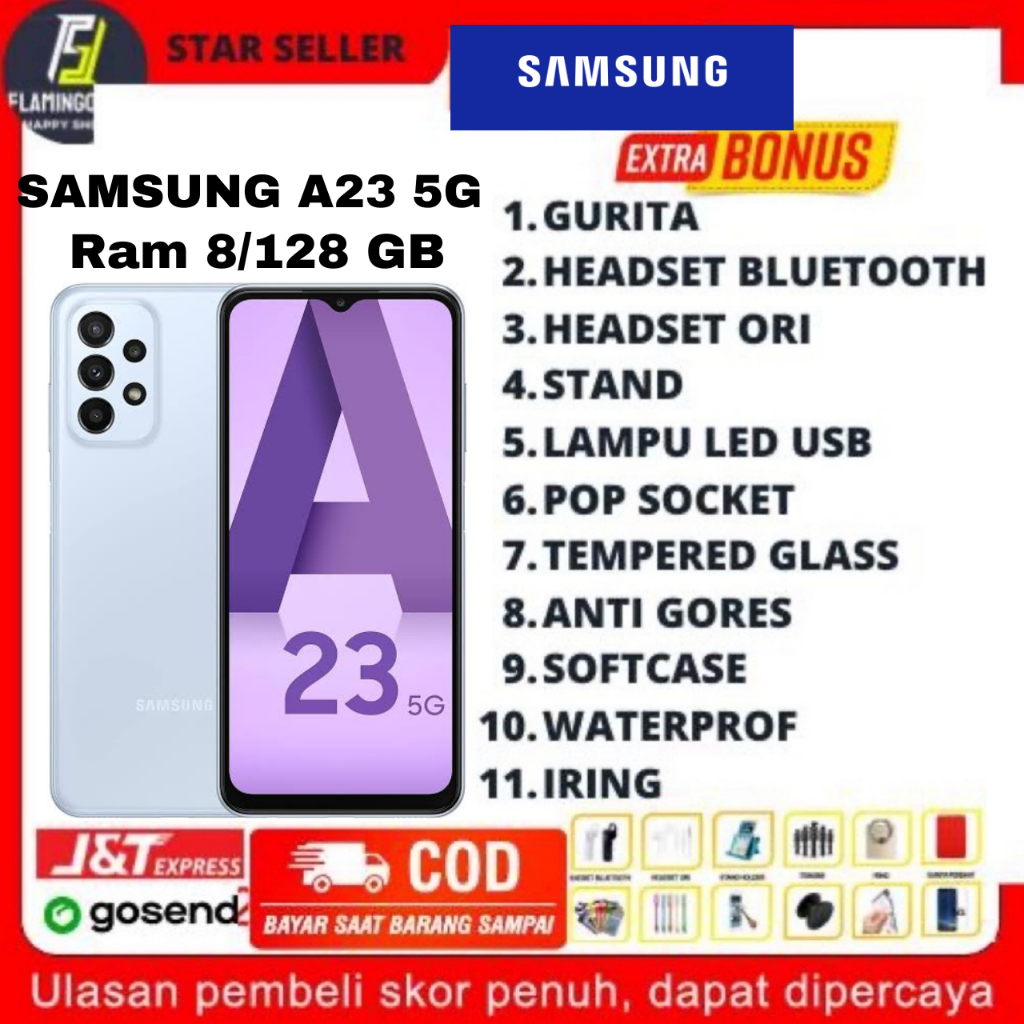 Jual SAMSUNG GALAXY A23 5G NFC RAM 8/128GB & 6/128GB GARANSI RESMI ...