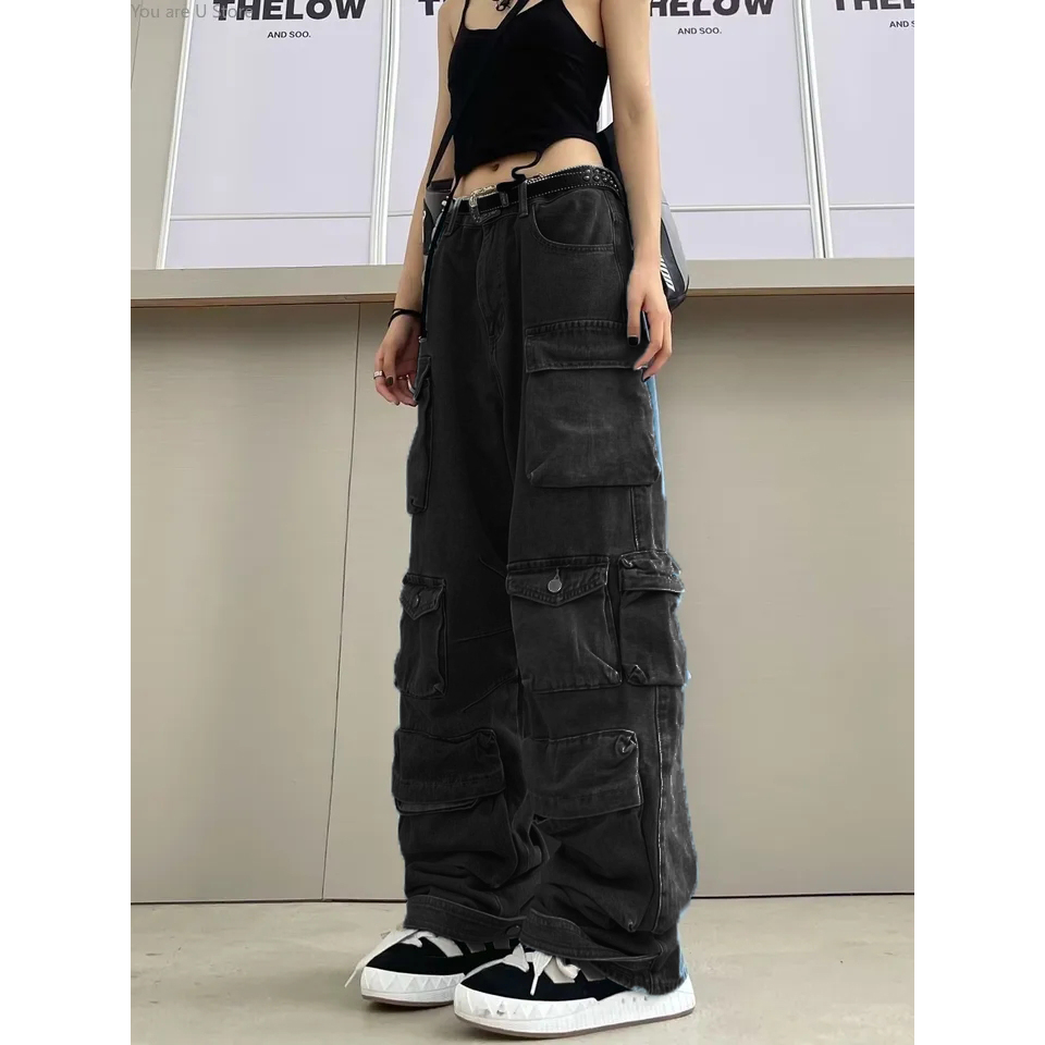 Cargo Pants Casual Baggy Jeans Wide leg