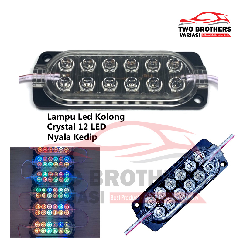 Jual Lampu LED Kolong 12 Mata RGB Universal 12V Nyala Kedip Shopee