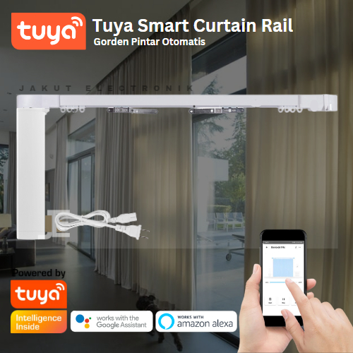 Jual TUYA SMART CURTAIN WORK WITH GOOGLE AND ALEXA (rel gorden motor ...