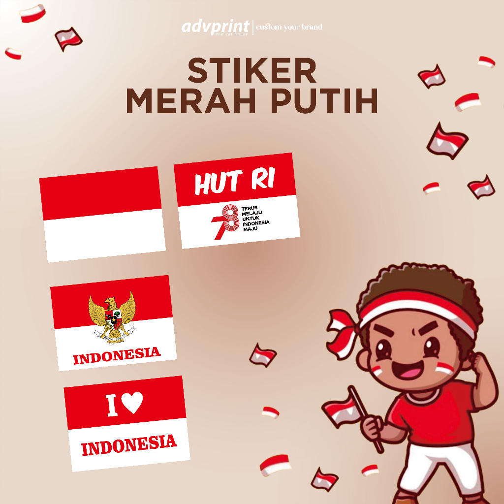 Jual Stiker Bendera Hut Ri Stiker Pipi Stiker Merah Putih Agustusan