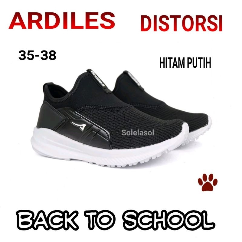 SEPATU SEKOLAH ANAK LAKI PEREMPUAN ARDILES HEIACHI DISTORSI ORI TERBARU  MURAH