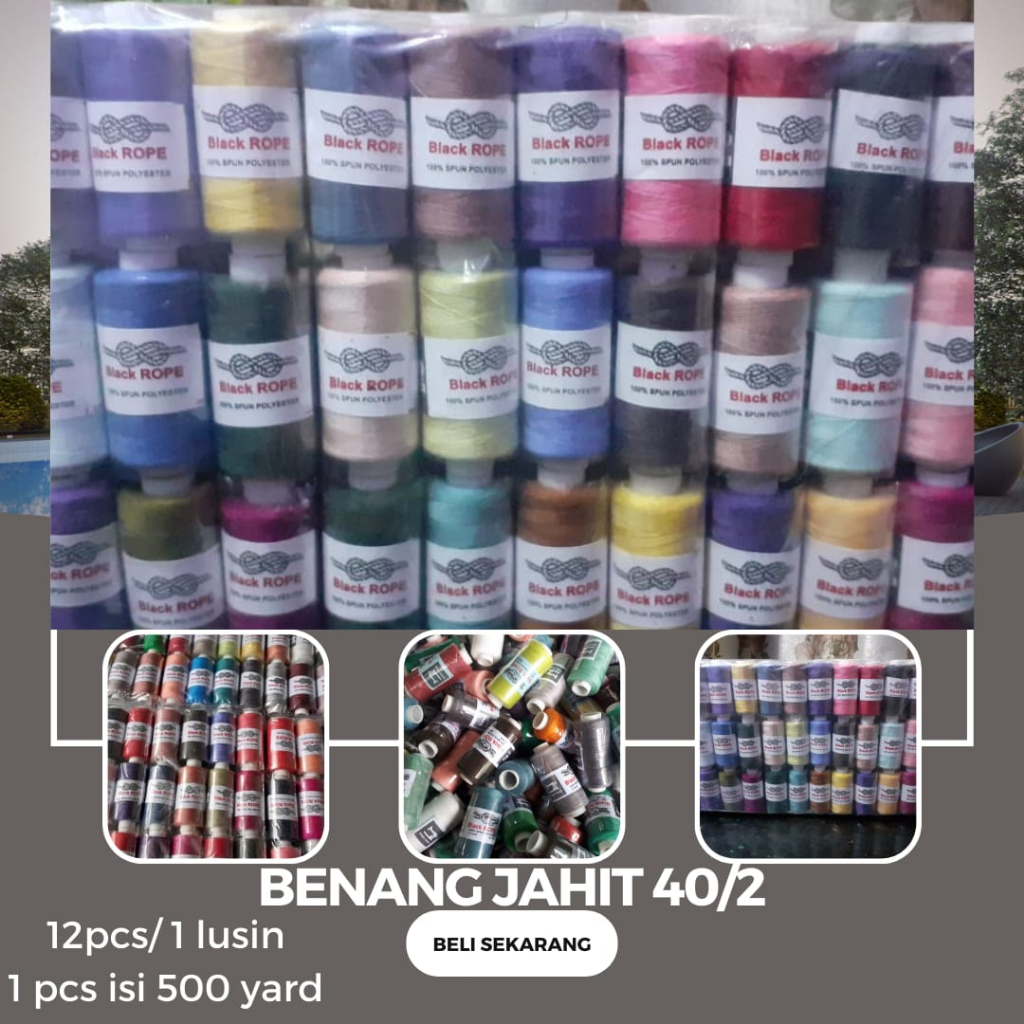 Jual Benang Jahit Set Warna Lengkap 1 Lusin 40/2 500 Yard | Shopee