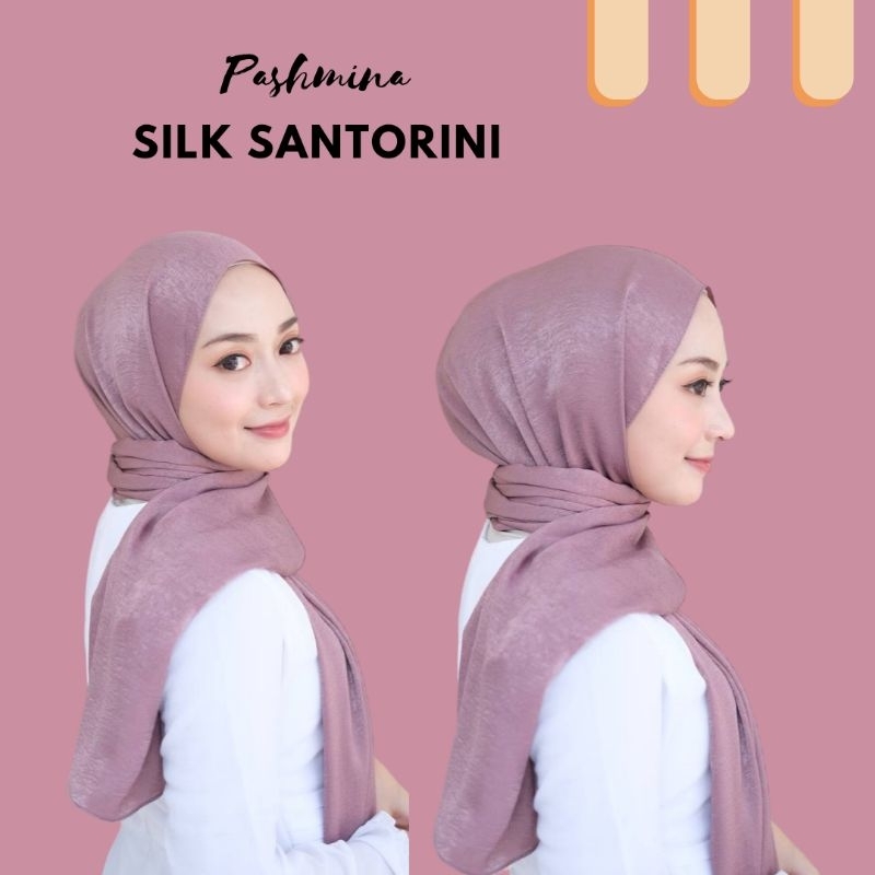 Jual Pashmina Silk Santorini Pashmina Premium Shopee Indonesia