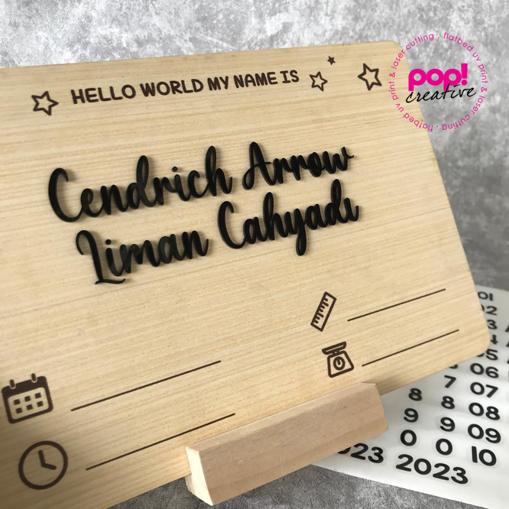 Jual Baby Board Papan Nama Biodata Bayi Hospital Board Kado Kelahiran ...