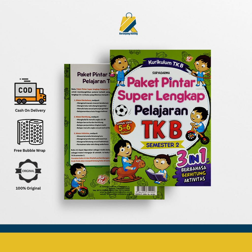 Jual Buku Pendidikan Anak : Paket Pintar Super Lengkap Pelajaran TK B ...