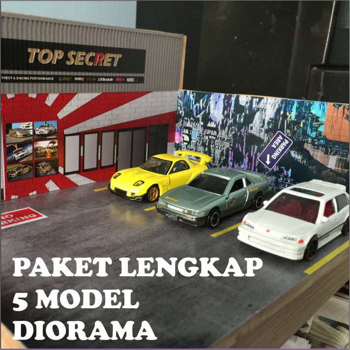 Jual Diorama Diecast Papercraft Skala 1/64 - Paket 5 Model | Shopee ...