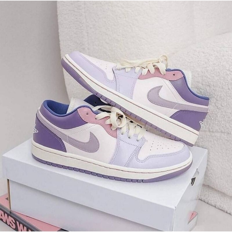 Jual SEPATU AIR JORDAN 1 LOW PASTEL PURPLE Shopee Indonesia