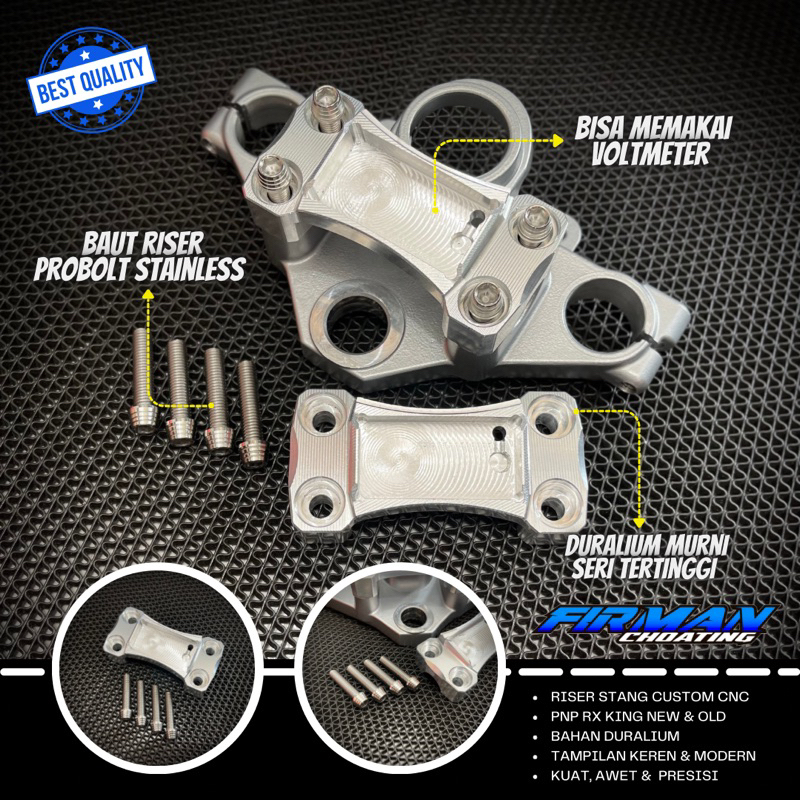 Jual RIZER STANG RISER KLEMAN KLEM STANG CNC RX KING RXS RXK YT115 ...