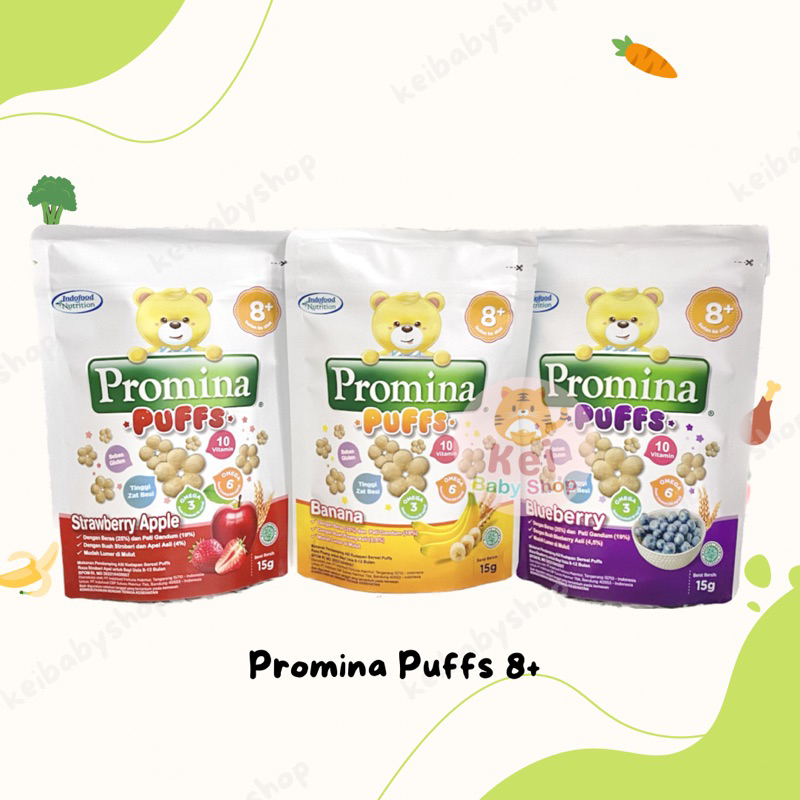Jual Promina Puffs Snack Cemilan Bayi MPASI 8m+ Blueberry Pisang ...