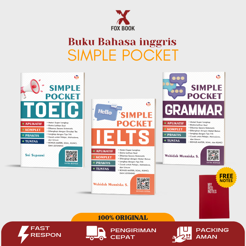 Jual Buku Belajar Bahasa Inggris - Simple Pocket Grammar, TOEIC, IELTS ...