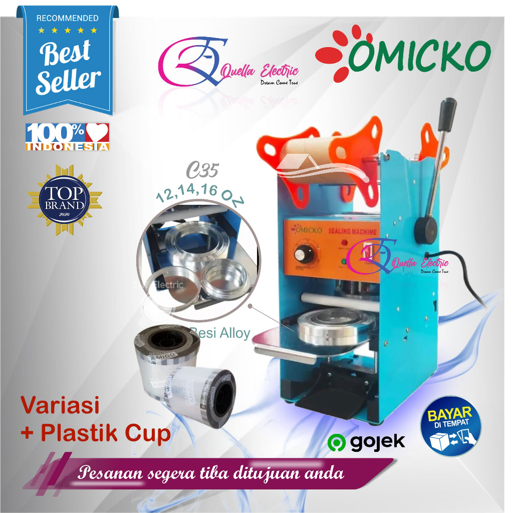 Jual Mesin Cup Sealer Omicko C35 Bisa Untuk 12 14 16 Oz Original Murah Shopee Indonesia 2007