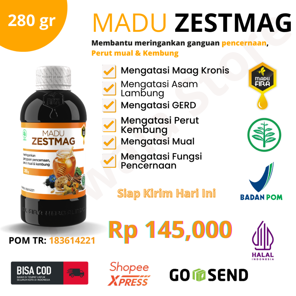 Jual Madu Zestmag Original Obat Herbal Asam Lambung Dan Maag Kronis