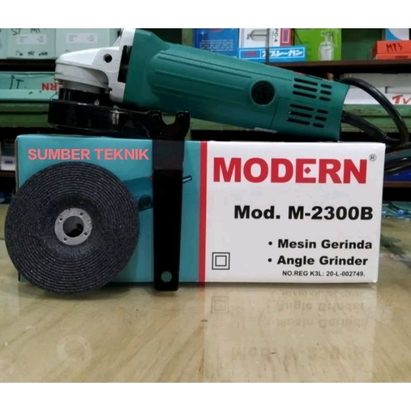 Jual MODERN M-2300 B Gerinda Tangan 4 Inch Angle Disc Grinder Gurinda ...