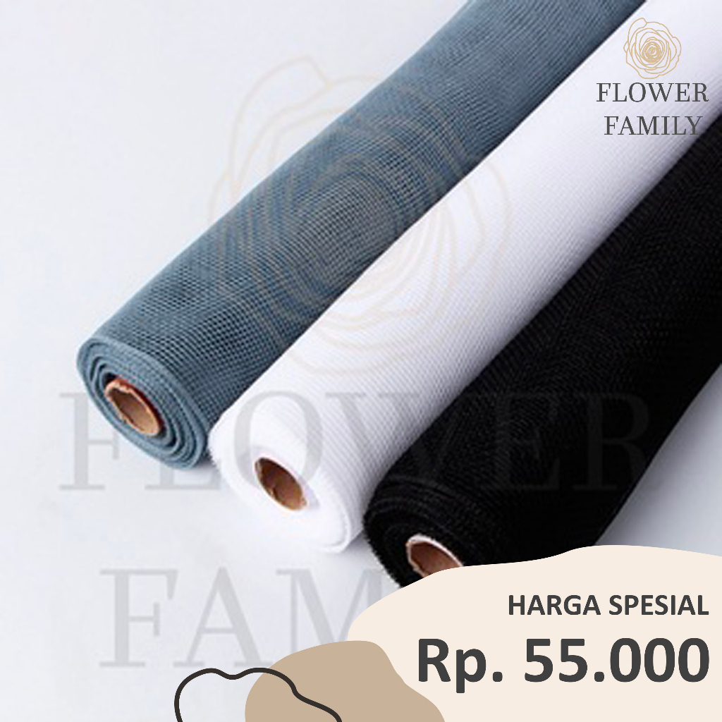Jual Flower Family Flower Wrapping Paper Korea / Mesh Roll