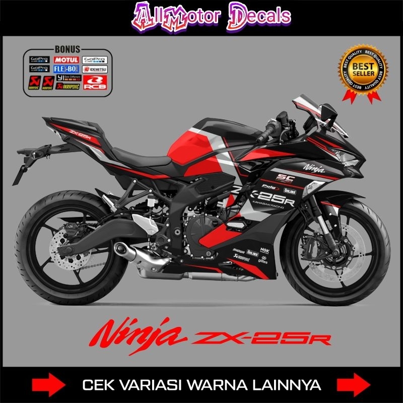 Jual Striping Ninja ZX25R Livery Sc Project / Stiker Decal Kawasaki ...