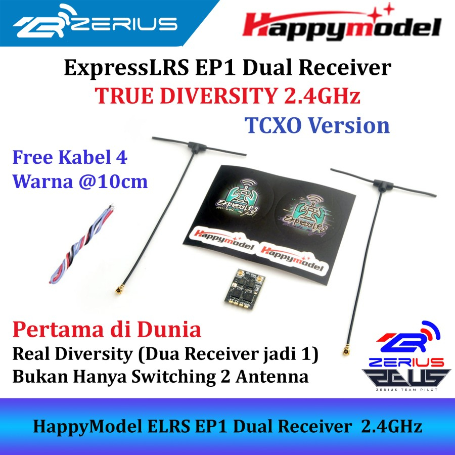 Jual Happymodel ELRS EP1 Dual Receiver True Diversity 2.4GHz Long Range ...