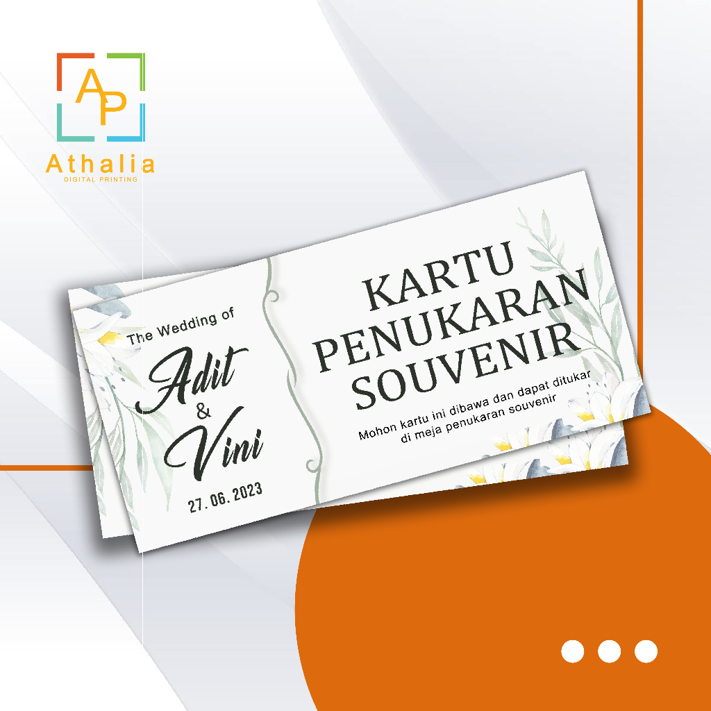 Jual Kartu Penukaran Souvenir Pernikahan / Kupon Souvenir Shopee