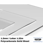 Atap Flat Solid Polycarbonate HABE Tebal 1,2 mm / Lebar 1,22 m 122 cm Plastik Kanopi