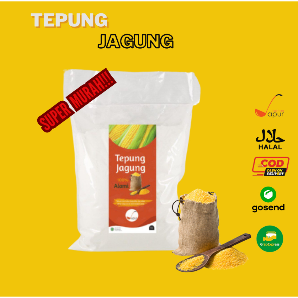 Jual Tepung Maizena Sari Pati Jagung Murni Asli Tepung Jagung Halal Dapur Supplies