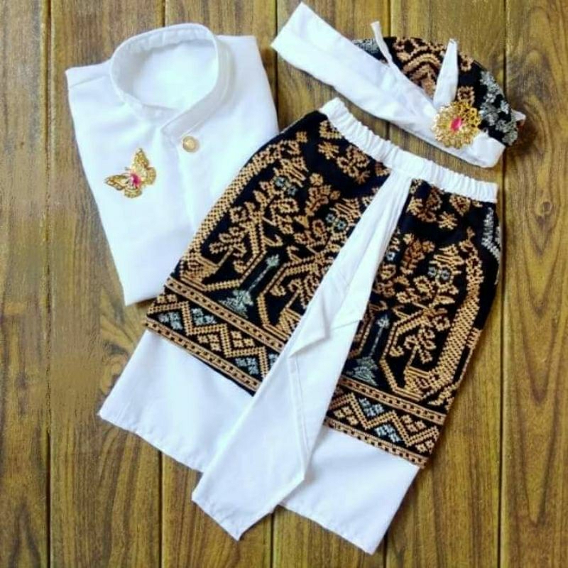 Jual Setelan Baju Adat Bali Anak Laki | Set 3 Bulanan | Udeng | Set ...