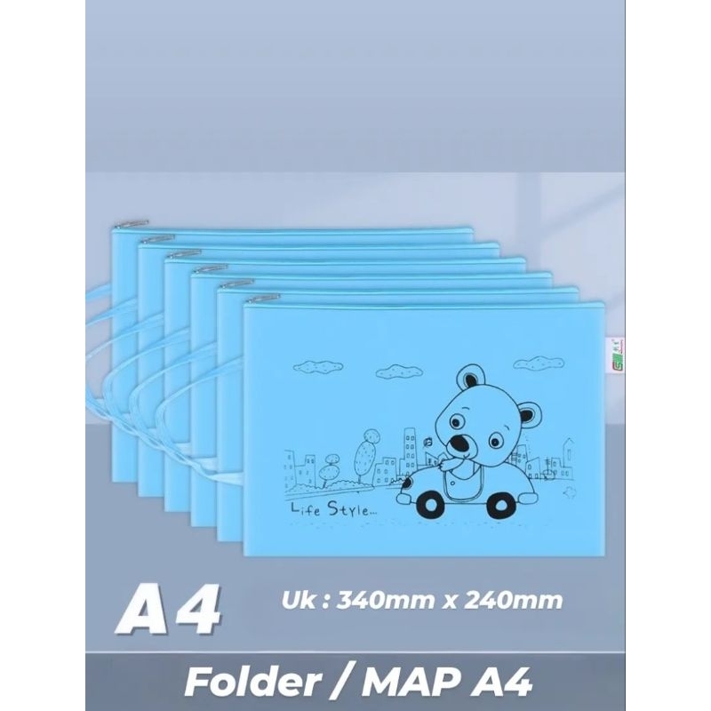 Jual 316 - Map A4 bertali / Map A4 zipper bag / folder A4 / Map A4 ...