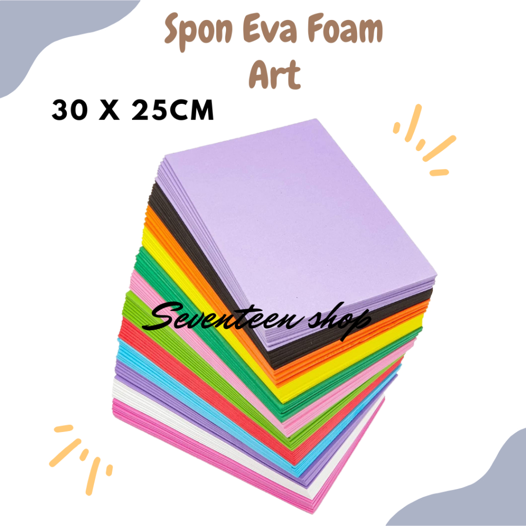 Jual Eva Foam Art Spon Ati Warna Busa Ati 30x25 cm kerajinan