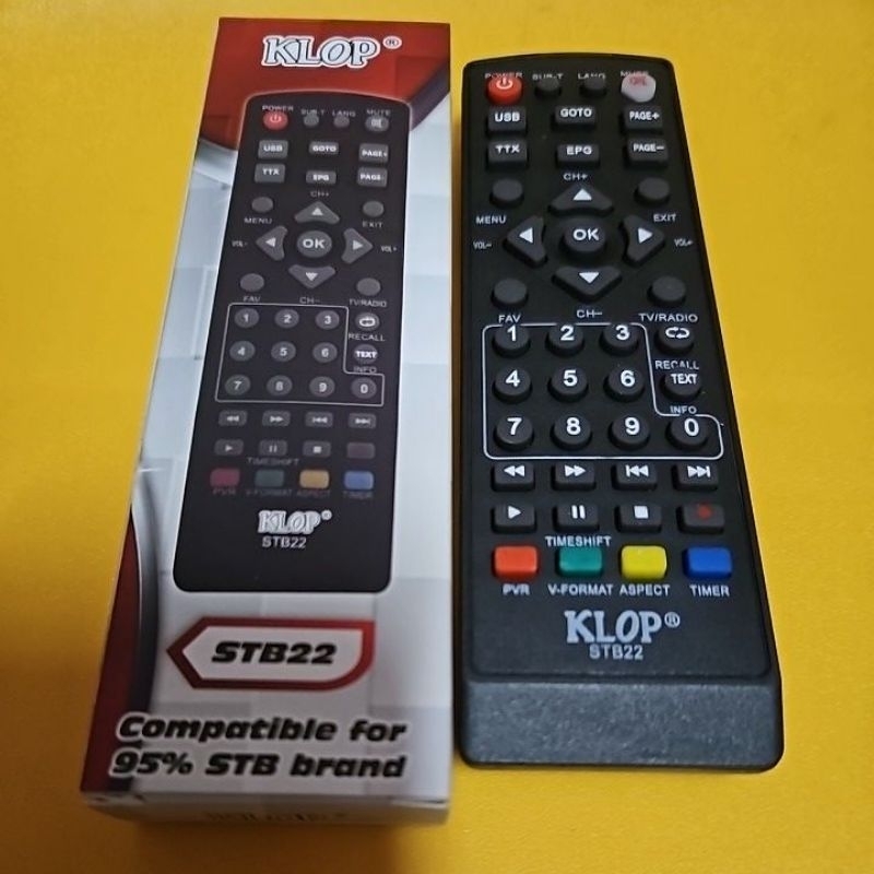Jual REMOTE SET TOP BOX DVB-T2 langsung pakai tanpa program remot ...