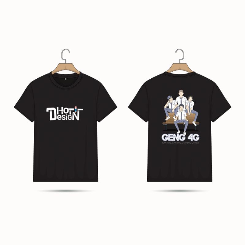 Jual Baju Kaos Distro DHOT DESIGN Edisi GENG 4G ( Cotton Combed 24S