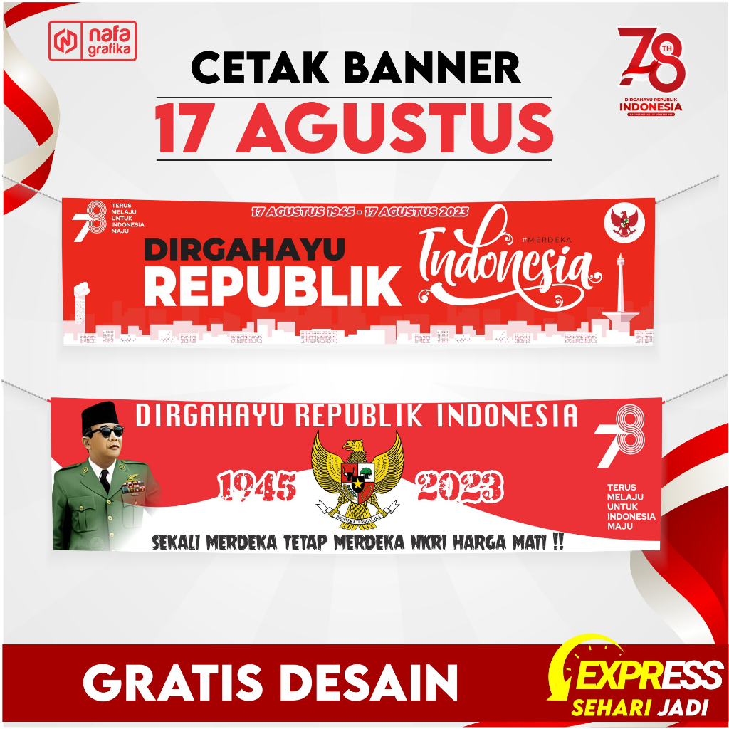 Jual Free Desain Cetak Mmt Banner Spanduk Agustusan Hut Ri Backdrop Custom Murah Berkualitas 6732