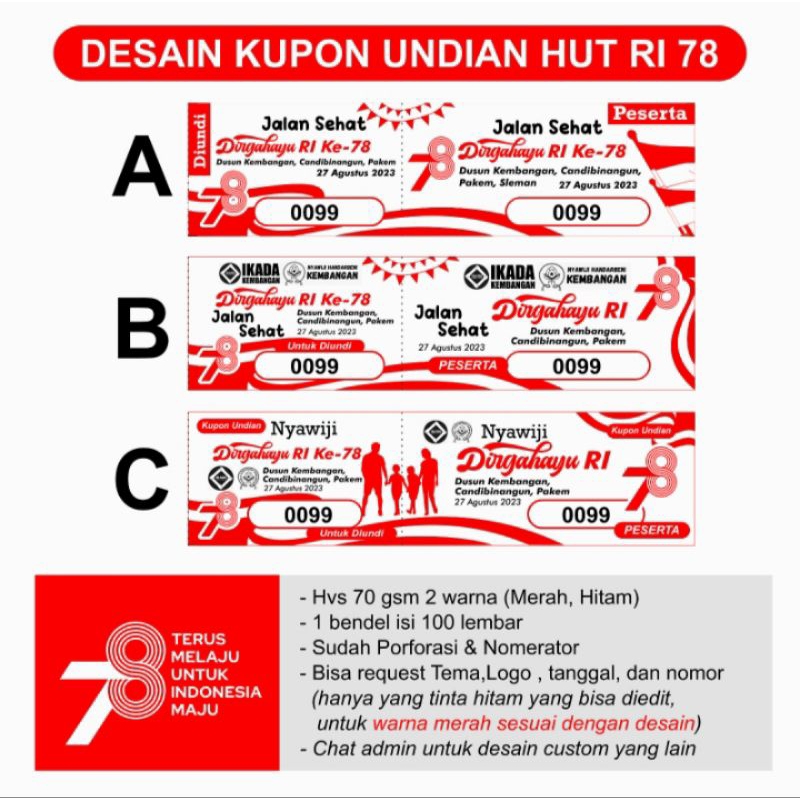 Jual kupon jalan sehat satuan, kupon senam masal, dll Shopee Indonesia