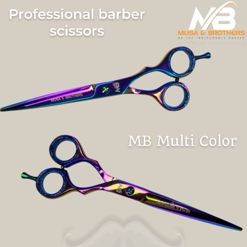 Jual [Made in Pakistan] Gunting MB Multi Color, Rainbow japanese steel ...